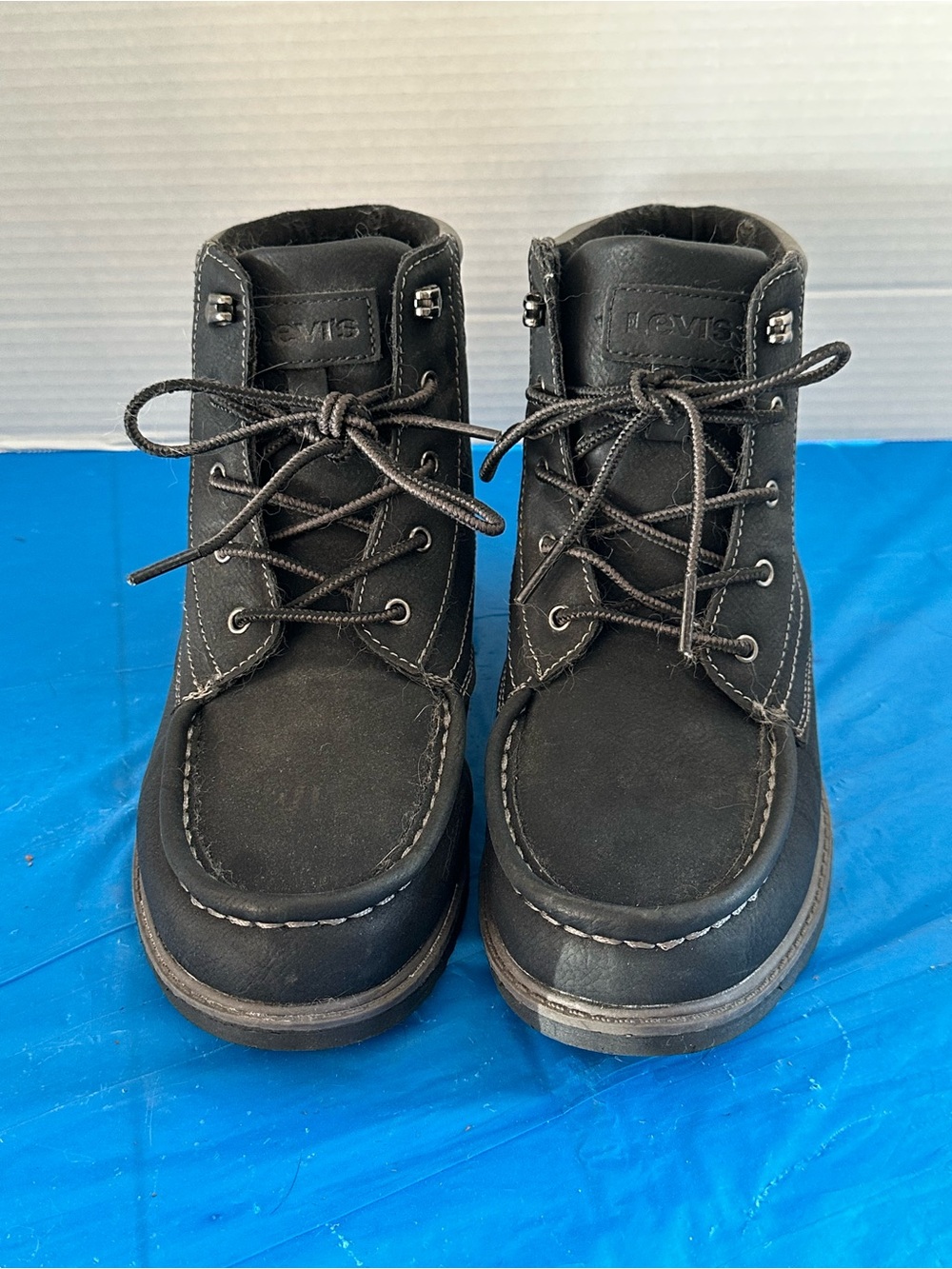 Boys - Levi's Black Moc Toe Rugged Casual Ankle Boots